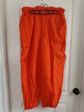 Bright Orange Lightweight Cargo Pants NWOT